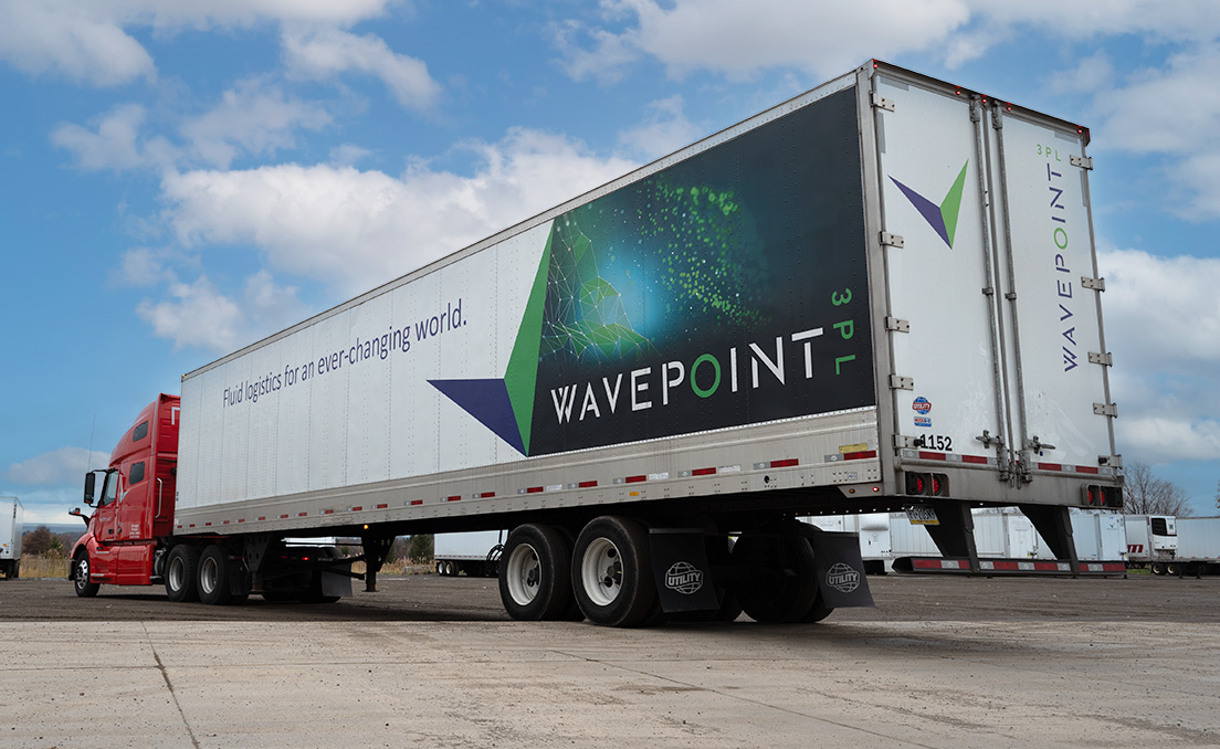 Semi truck backing up